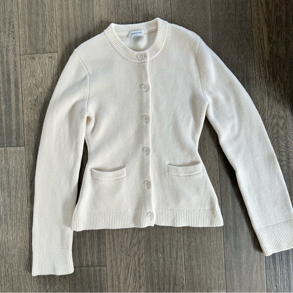 Aritzia Babaton Meraki Merino Wool Cardigan Sz M - Picture 5 of 9